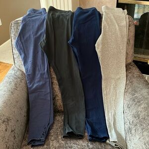 Old Navy Legging LOT (4 pr) size 14-16 girls in med blue, navy, slate, gray